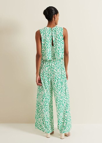 Phase Eight Aubrey Geo Jumpsuit Green USA | 7385041-KI